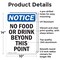 Signmission No Food Or Drink Beyond This Point, 10 in W x Rectangle, Aluminum OS-2PACK-NS-A-1014-V-14589 - alternate 6